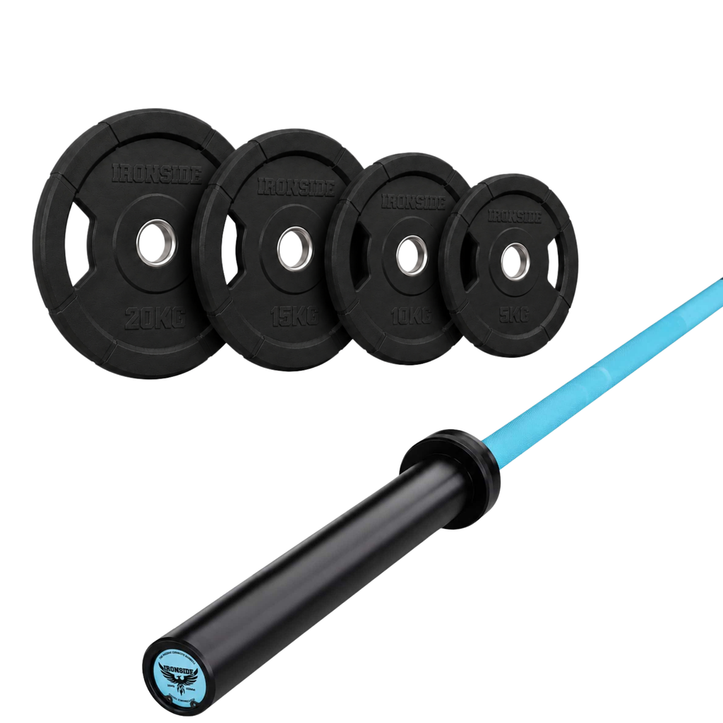 Pack IRONSIDE Barra 15 KG + Set de Discos Olímpicos KG