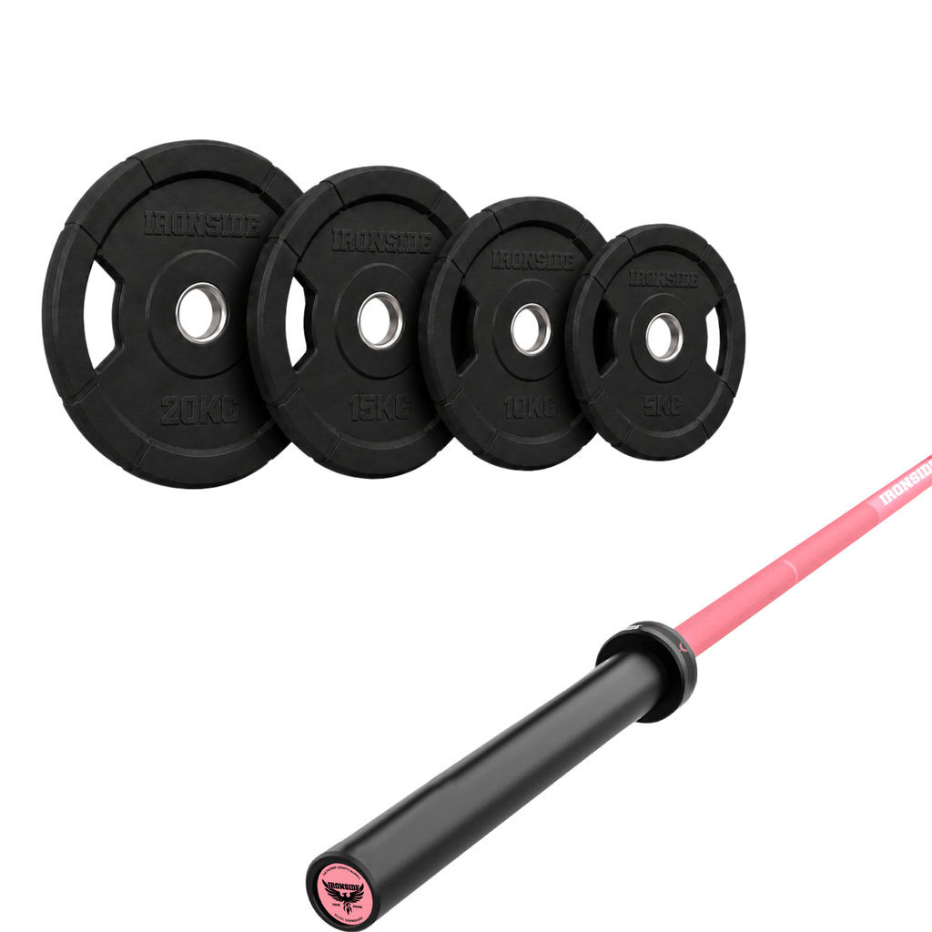 Pack IRONSIDE Barra 15 KG + Set de Discos Olímpicos KG