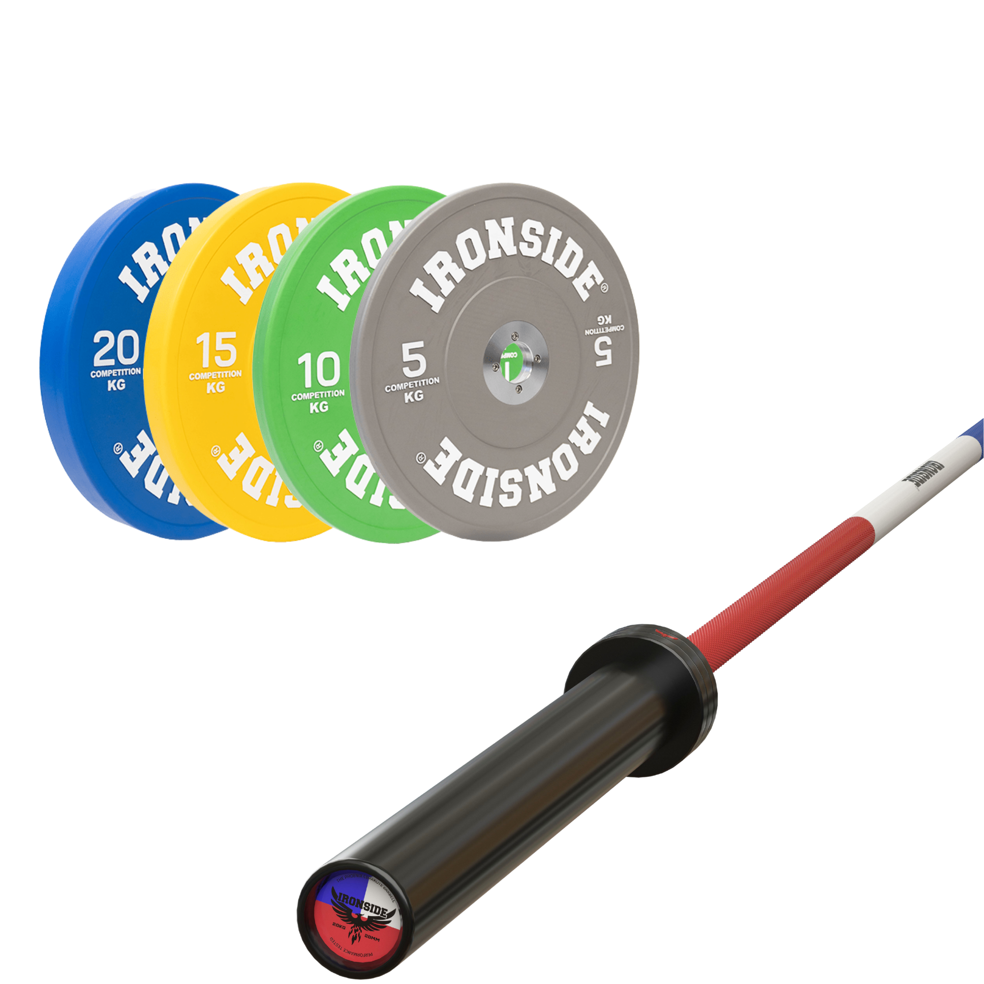Pack IRONSIDE Barra 20 KG + Set Discos Olímpicos (KG)