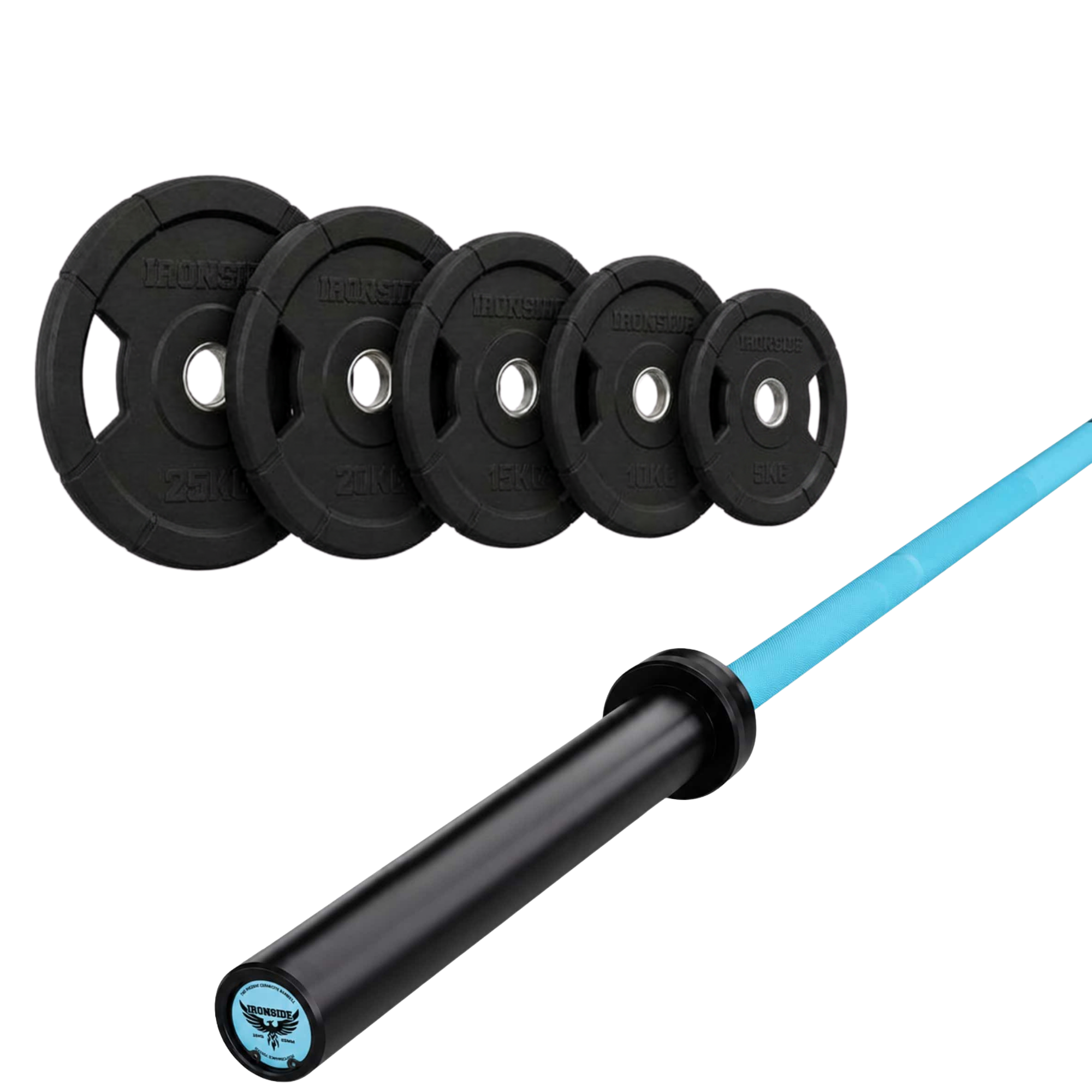 Pack IRONSIDE Barra 15 KG + Set de Discos Olímpicos (KG)