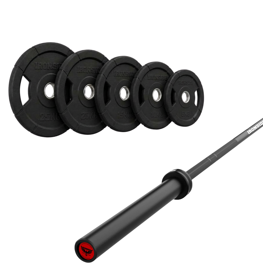 Pack IRONSIDE Barra 15 KG + Set de Discos Olímpicos KG