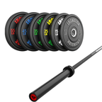 Pack IRONSIDE Barra 15 KG + Set de Discos Olímpicos LB