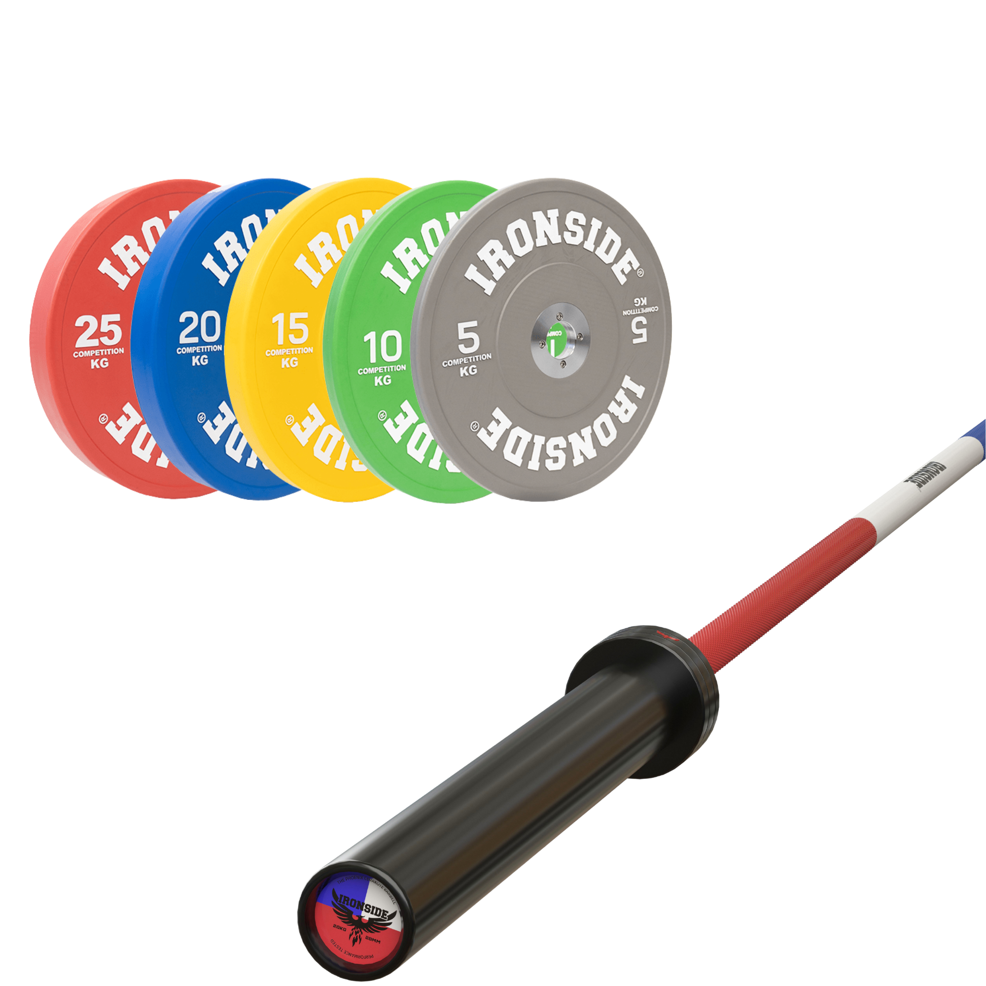 Pack IRONSIDE Barra 20 KG + Set Discos Olímpicos (KG)