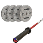Pack IRONSIDE Barra 20 KG + Set Discos Olímpicos KG