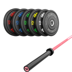 Pack IRONSIDE Barra 15 KG + Set de Discos Olímpicos LB