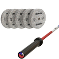 Pack IRONSIDE Barra 20 KG + Set Discos Olímpicos KG