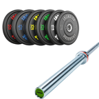 Pack IRONSIDE Barra 15 KG + Set de Discos Olímpicos LB
