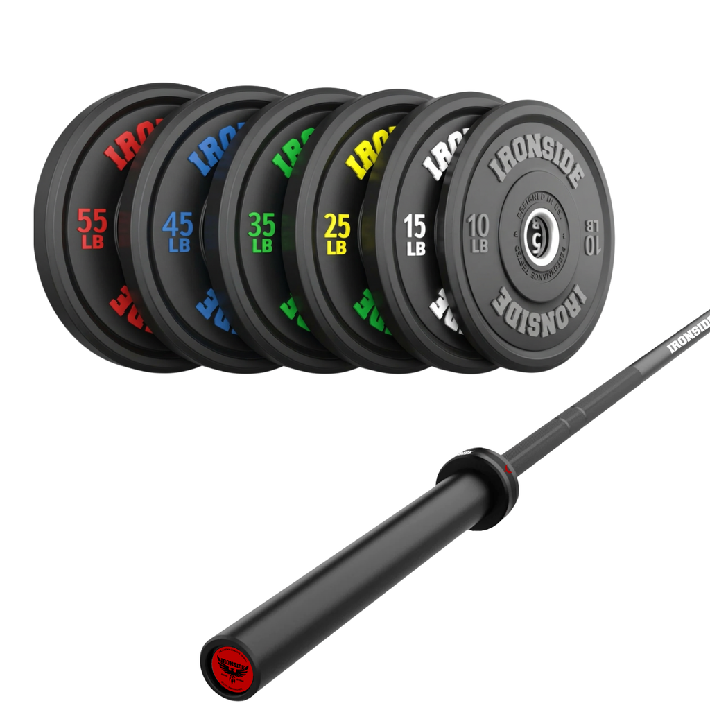 Pack IRONSIDE Barra 20 KG + Set Discos Olímpicos LB