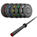 Pack IRONSIDE Barra 20 KG + Set Discos Olímpicos LB