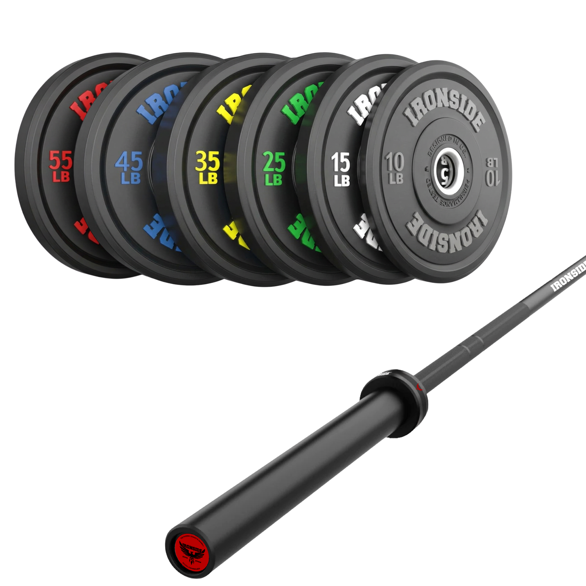 Pack IRONSIDE Barra 20 KG + Set Discos Olímpicos LB