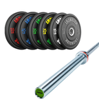 Pack IRONSIDE Barra 15 KG + Set de Discos Olímpicos LB