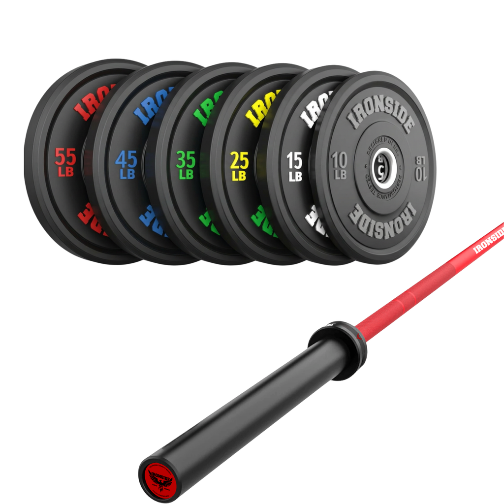 Pack IRONSIDE Barra 20 KG + Set Discos Olímpicos LB