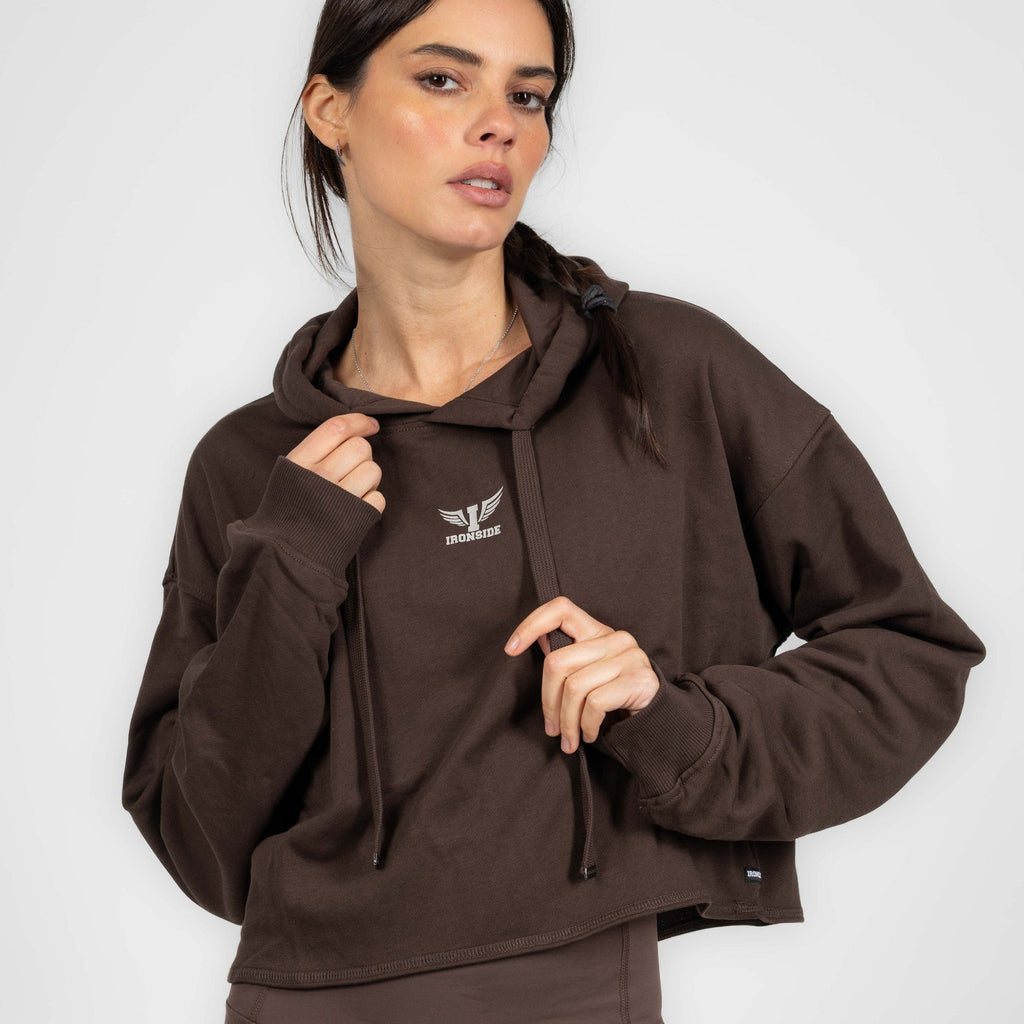Polerón Deportivo Corto con Hoodie para Mujer IRONSIDE
