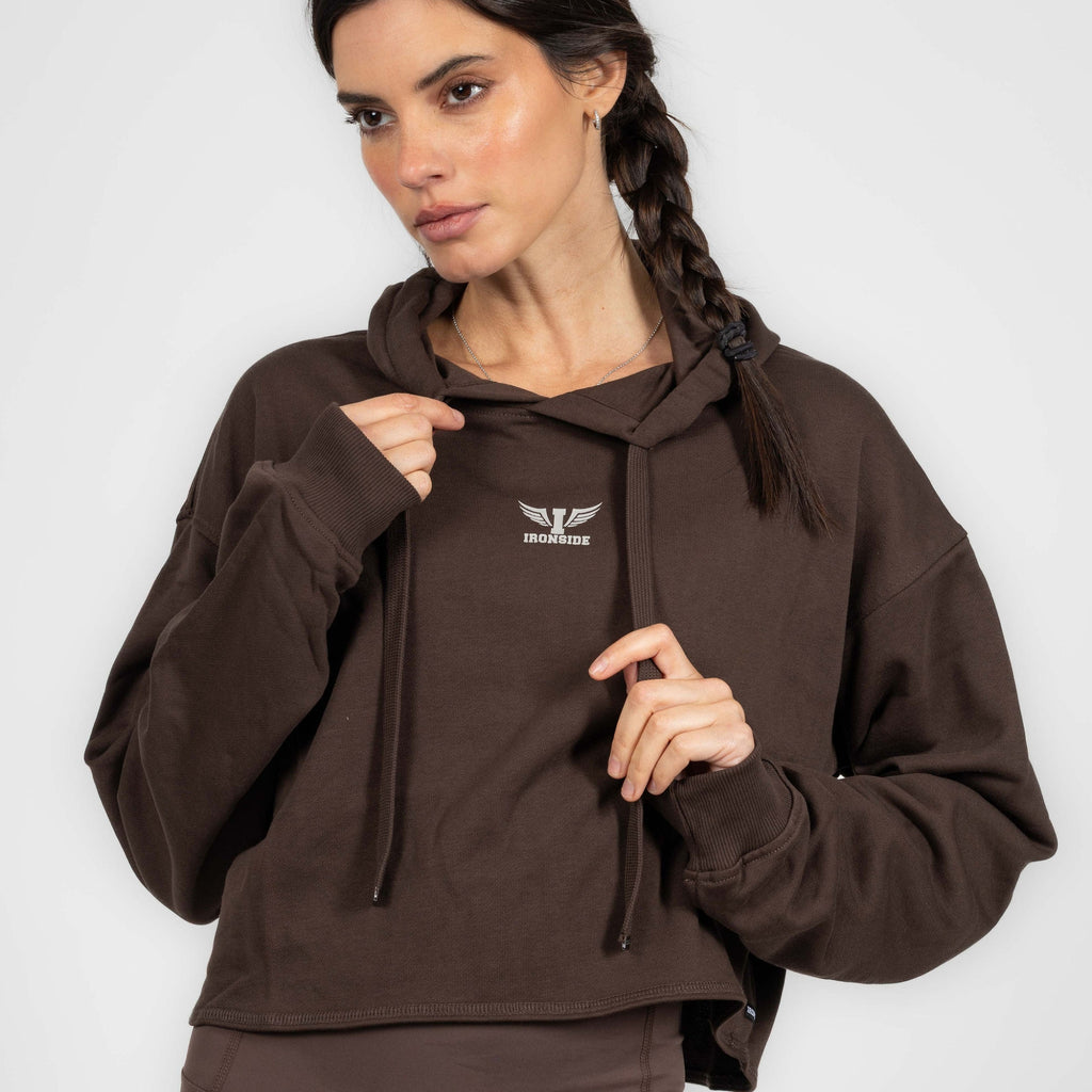 Polerón Deportivo Corto con Hoodie para Mujer IRONSIDE