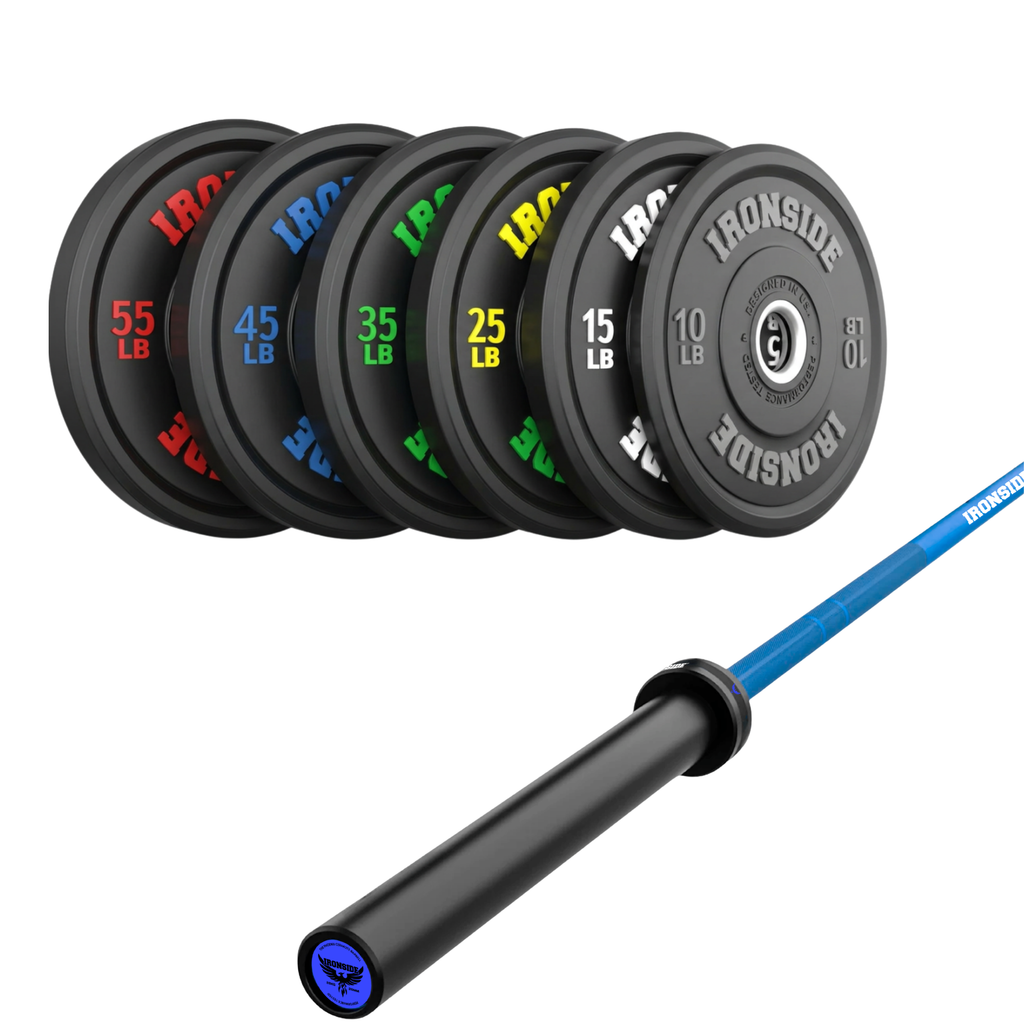 Pack IRONSIDE Barra 20 KG + Set Discos Olímpicos LB