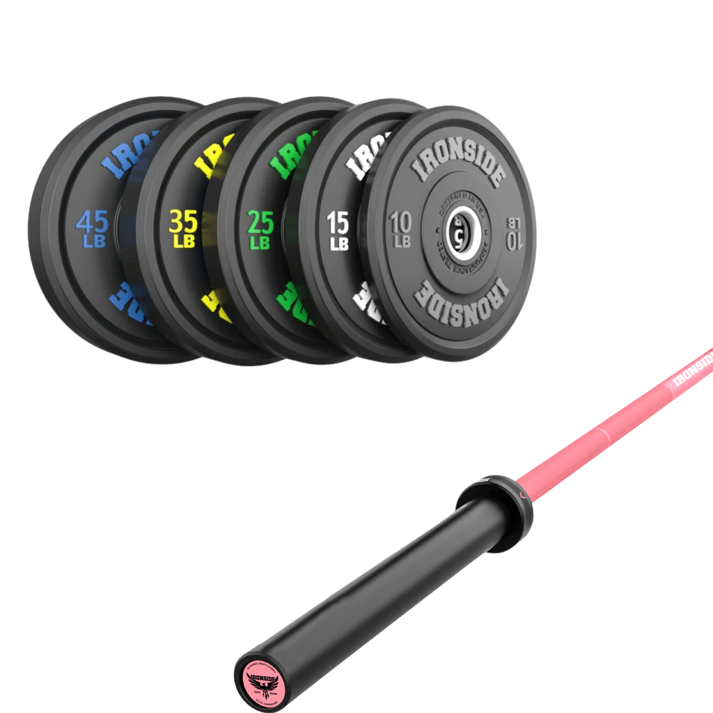 Pack IRONSIDE Barra 15 KG + Set de Discos Olímpicos LB