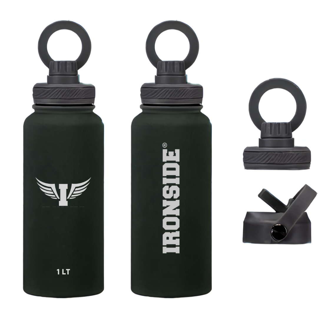 Botella de Agua con Soporte Magnético para Celular IRONSIDE