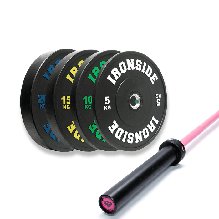 Barra Cerakote 2.0 + Set Discos PRO IRONSIDE 100Kg