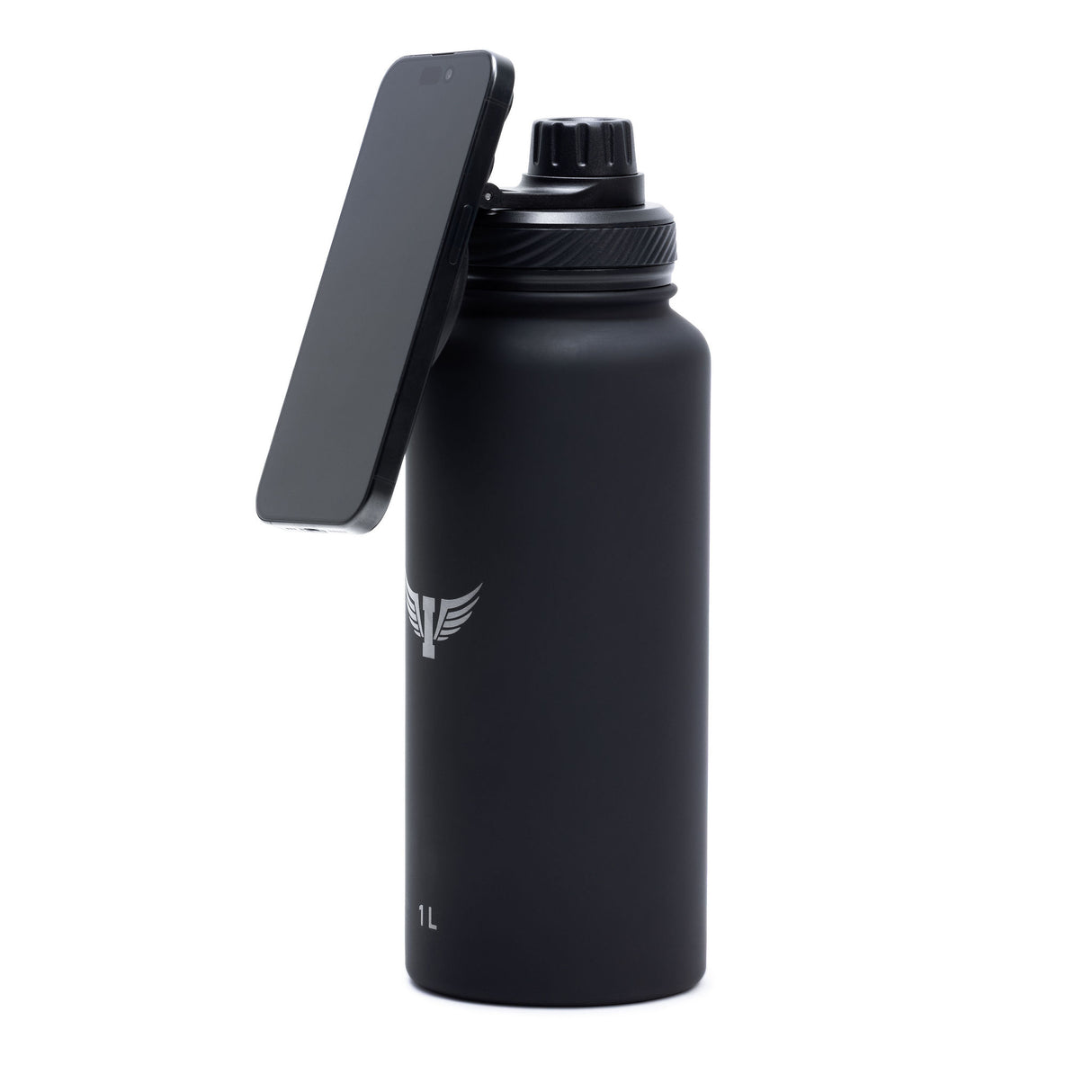 Botella de Agua con Soporte Magnético para Celular IRONSIDE