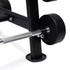 Set 10 Barras Mixtas Precargadas 10 a 30kg + Rack de Almacenamiento IRONSIDE