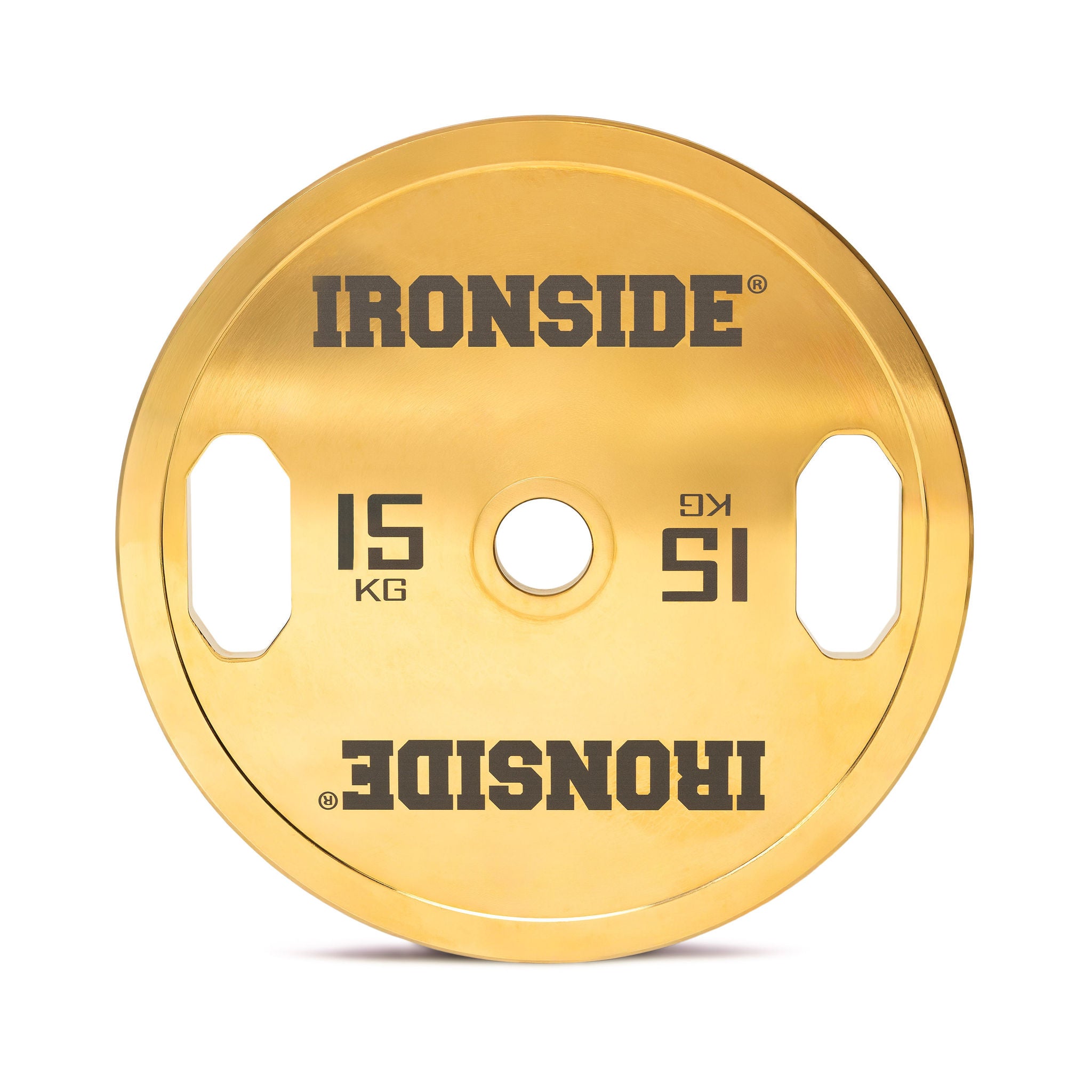 Disco Olímpico Premium Gold Chromed IRONSIDE 5 A 25 KG