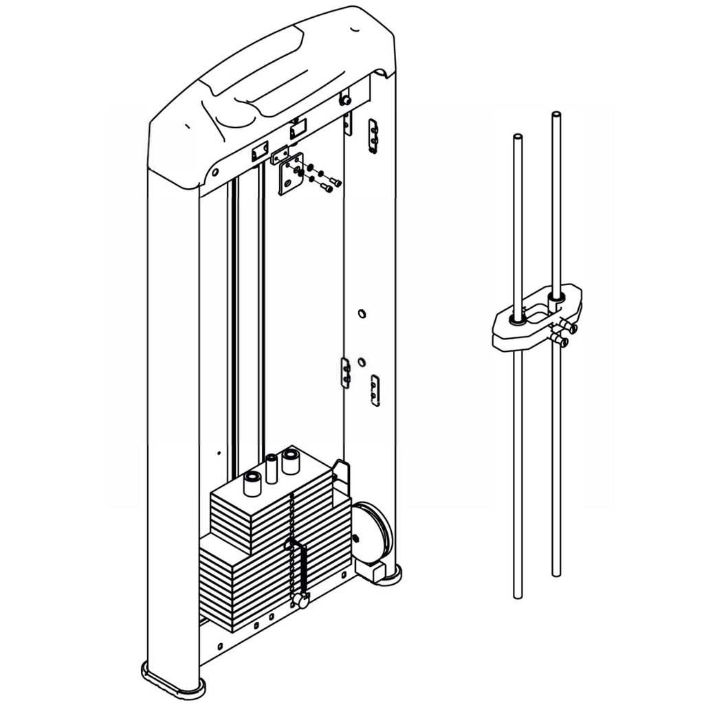 Weight Stack Add-On Pin 5 kg IRONSIDE Luxe 2 x 2.5 kg