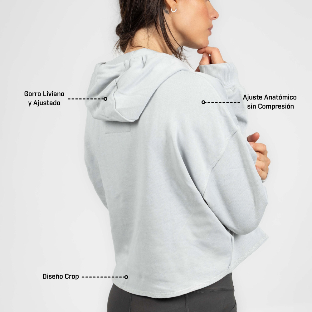 Polerón Deportivo Corto con Hoodie para Mujer IRONSIDE