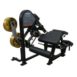 Máquina dual comercial de extensión y curl de pierna con ajustes multipunto, transición rápida, carga de 150kg y biomecánica precisa para entrenamiento avanzado.