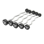 Set 10 Barras EZ Precargadas 10 a 30kg + Rack de Almacenamiento IRONSIDE