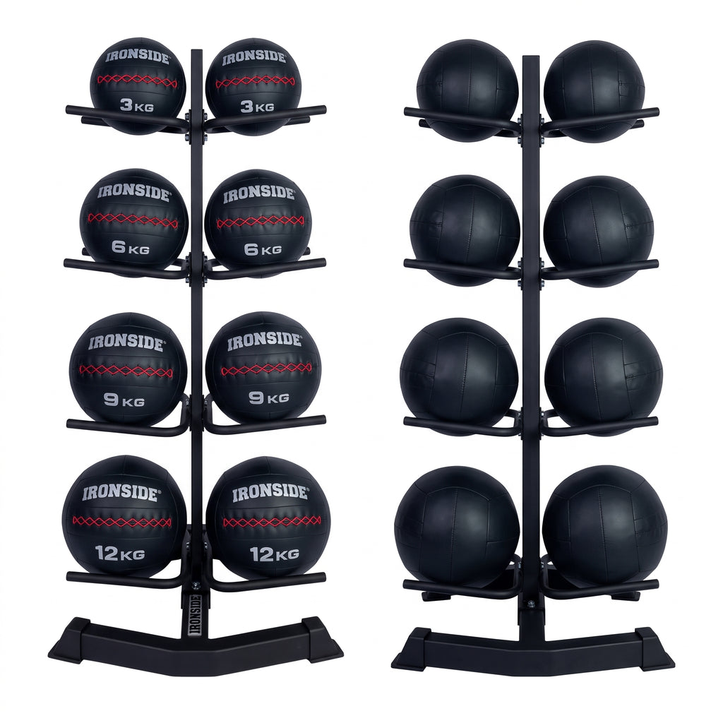 Pack IRONSIDE Wall Balls con Rack de Almacenamiento 3 a 12 KG
