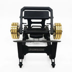 Hip Thruster profesional con plataforma elevada, estabilidad comercial y resistencia ajustable para aislamiento máximo del glúteo y entrenamiento intensivo.