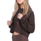 Polerón Deportivo Corto con Hoodie para Mujer Edición Limitada IRONSIDE