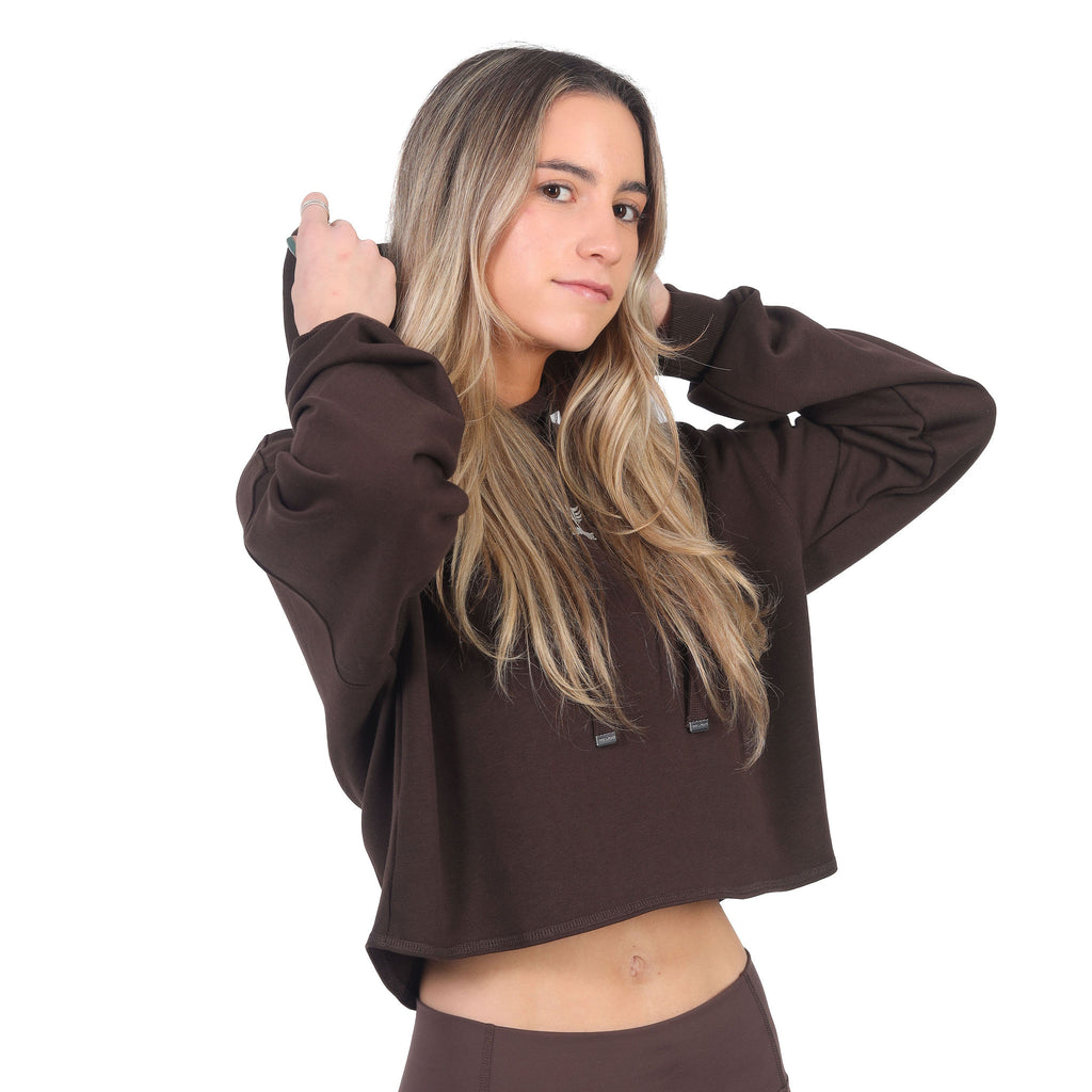 Polerón Deportivo Corto con Hoodie para Mujer Edición Limitada IRONSIDE