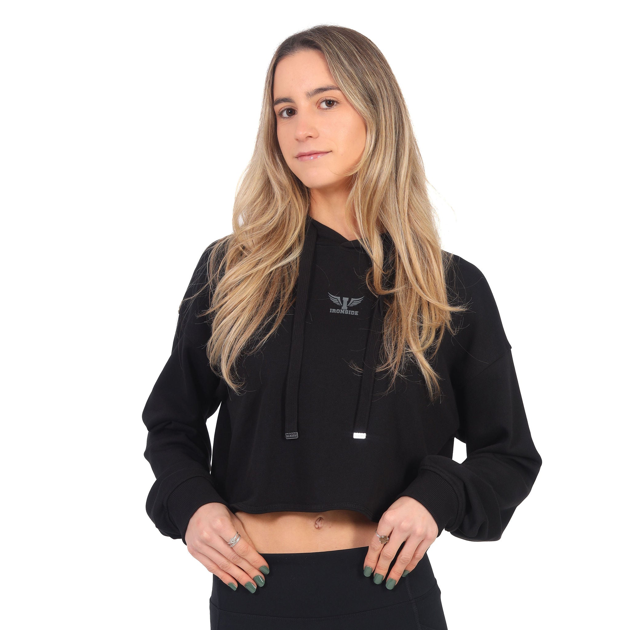 Polerón Deportivo Corto con Hoodie para Mujer Edición Limitada IRONSIDE