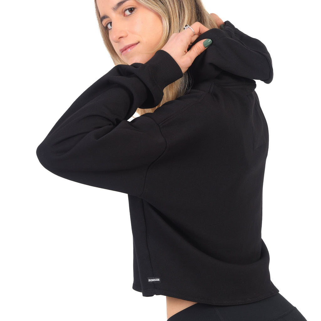 Polerón Deportivo Corto con Hoodie para Mujer Edición Limitada IRONSIDE