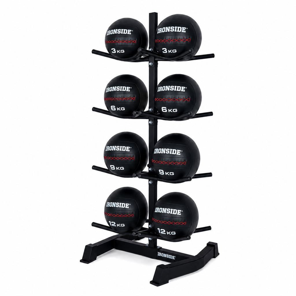 Pack IRONSIDE Wall Balls con Rack de Almacenamiento 3 a 12 KG