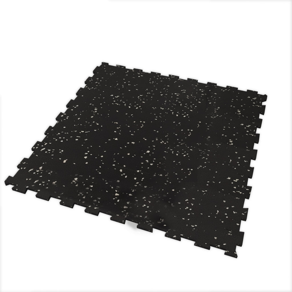 Piso de Gimnasio Interlock EPDM Negro/Gris 8 mm IRONSIDE