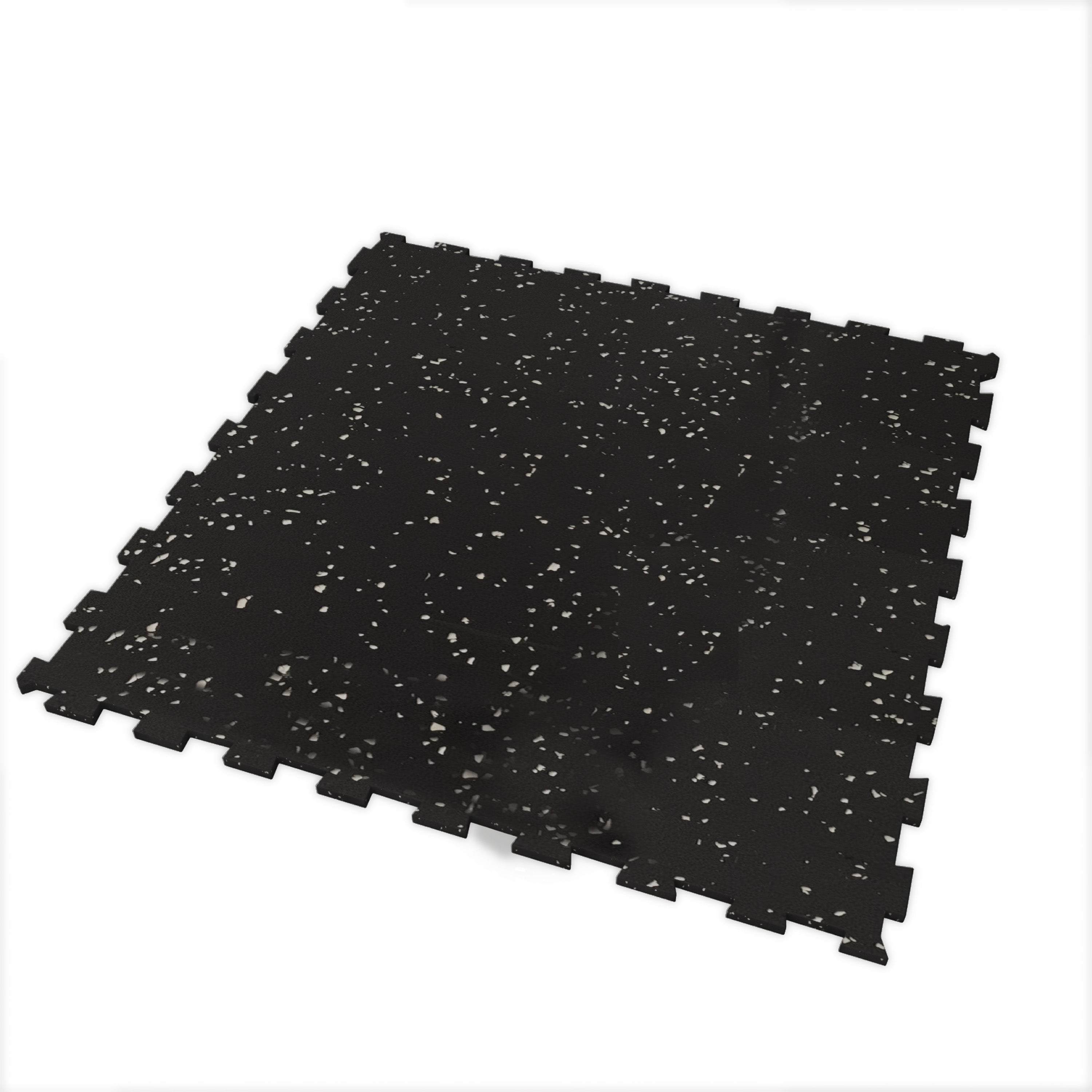 Piso de Gimnasio Interlock EPDM Negro/Gris 8 mm IRONSIDE