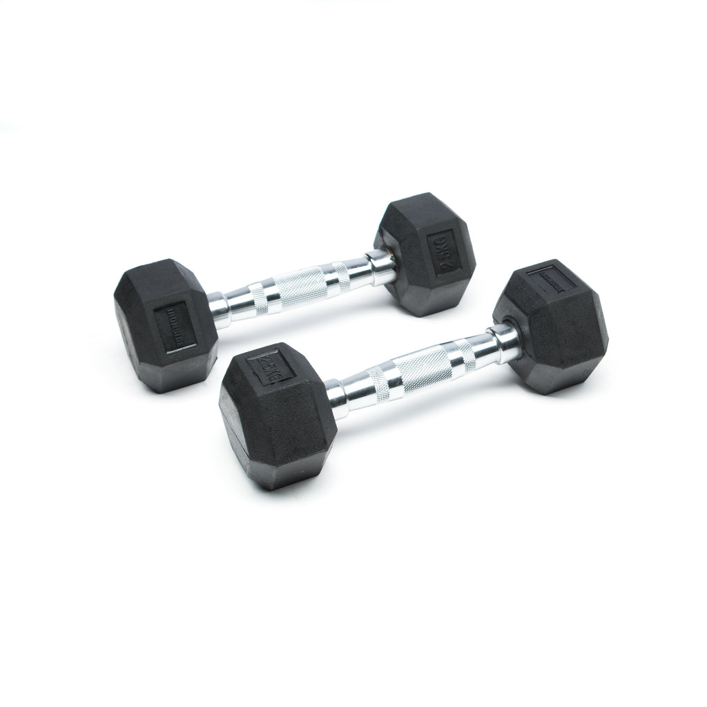 Par de Mancuernas Hexagonales 2.5 a 17.5 KG IRONSIDE