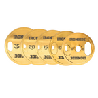 Disco Olímpico Premium Gold Chromed IRONSIDE 5 A 25 KG