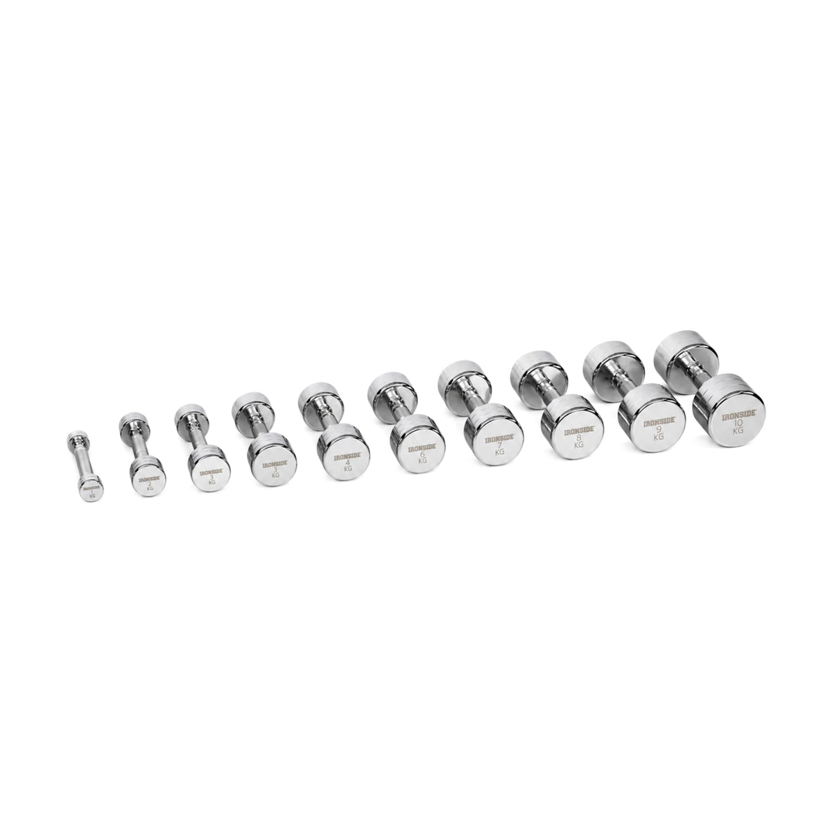 Mancuerna Circular Hard Chromed Steel 1 a 10 kg IRONSIDE