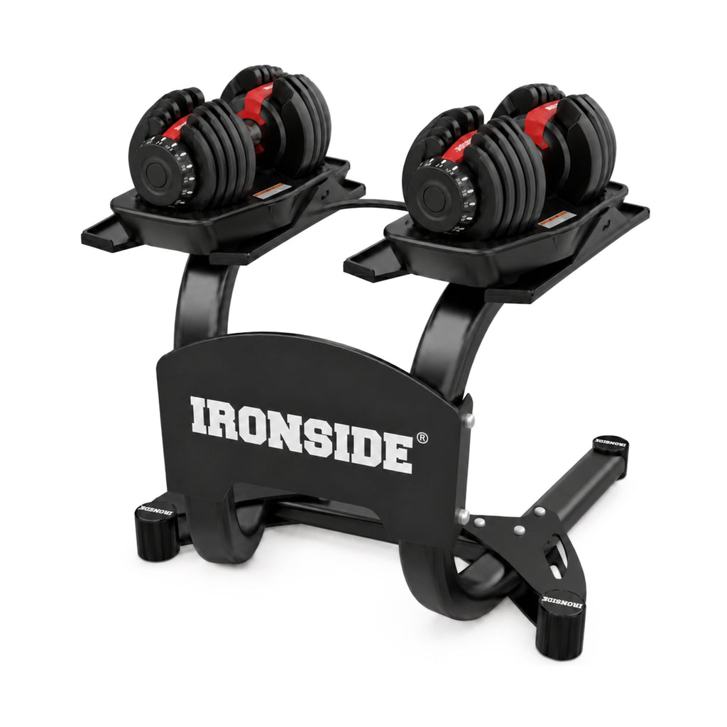 Pack IRONSIDE Mancuernas Ajustables con Rack de Almacenamiento