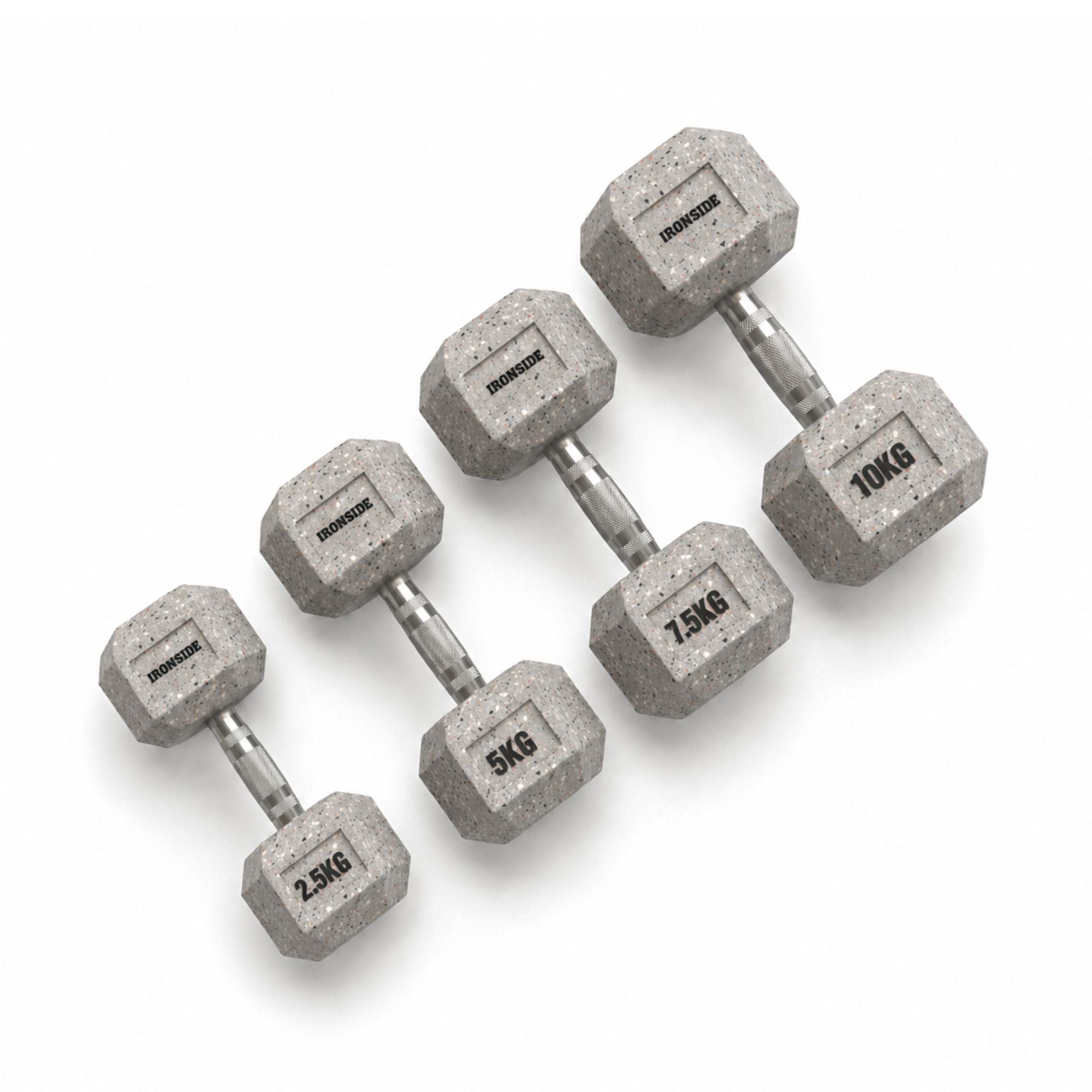 Mancuerna Hexagonal Grind (2.5 a 40 KG) IRONSIDE