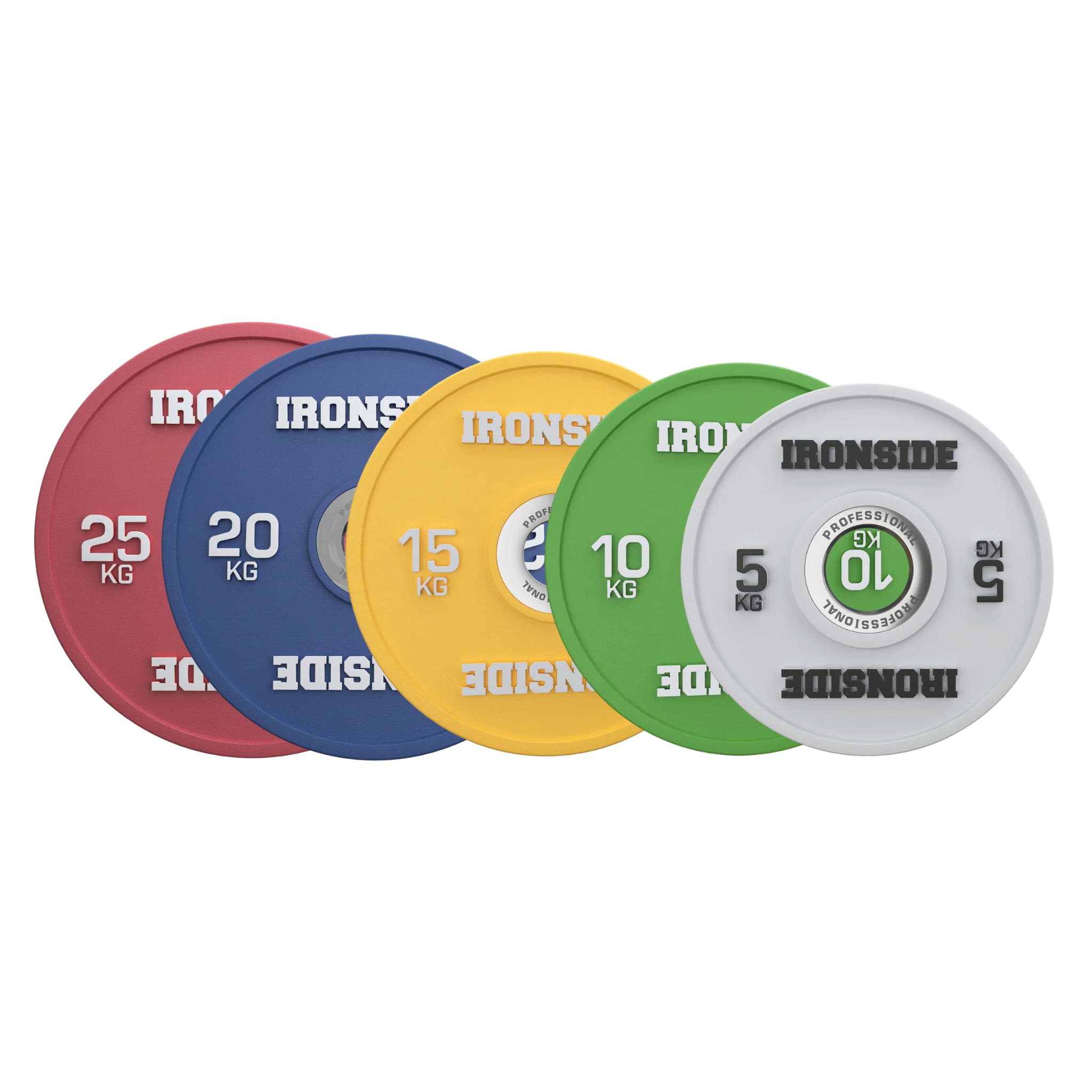 Disco Olímpico Calibrado Powerlifting 5 a 25 kg IRONSIDE