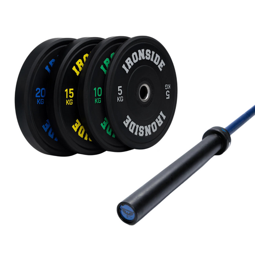 Pack IRONSIDE Barra Cerakote 2.0 20 kg + Set Discos PRO 100 kg