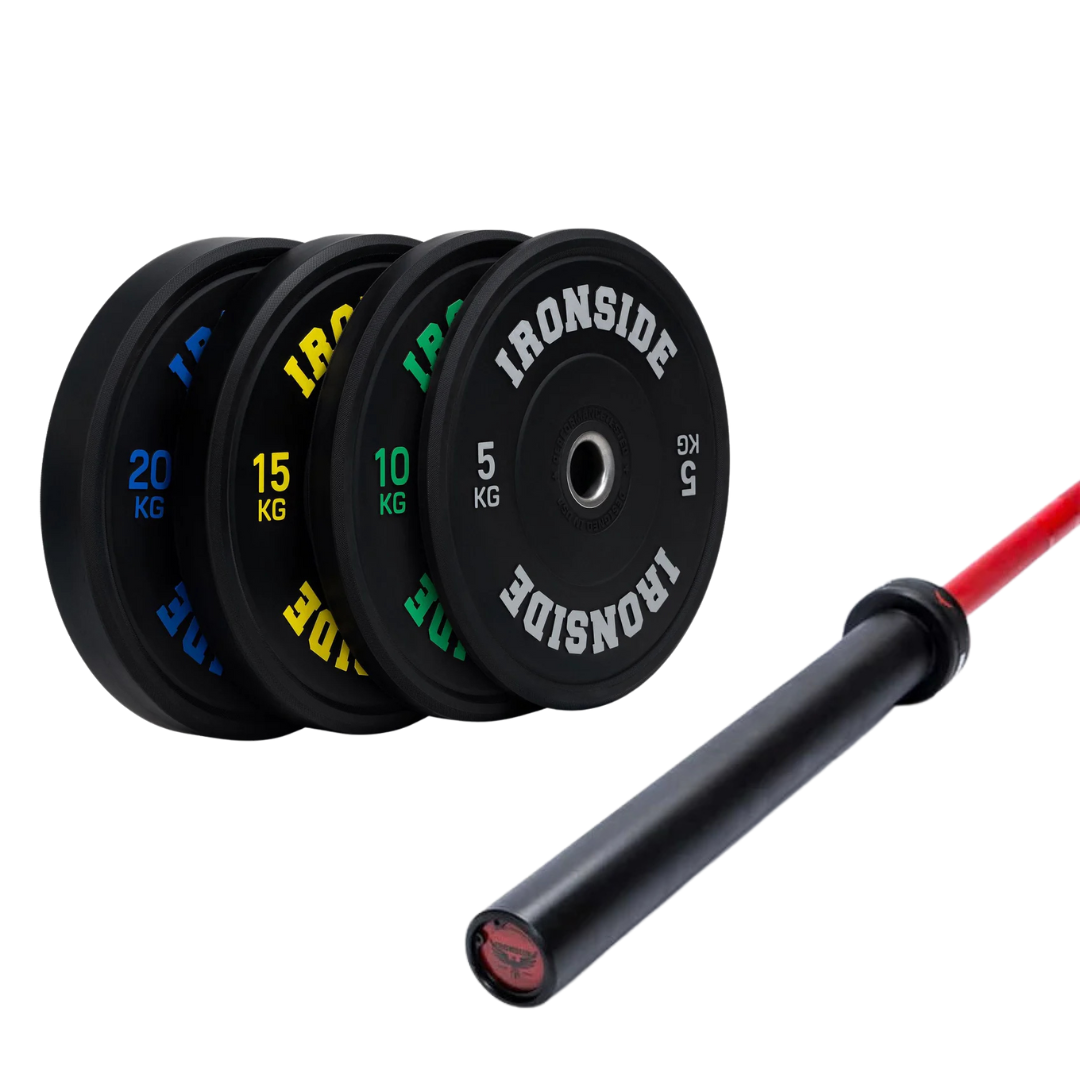 Pack IRONSIDE Barra Cerakote 2.0 20 kg + Set Discos PRO 100 kg