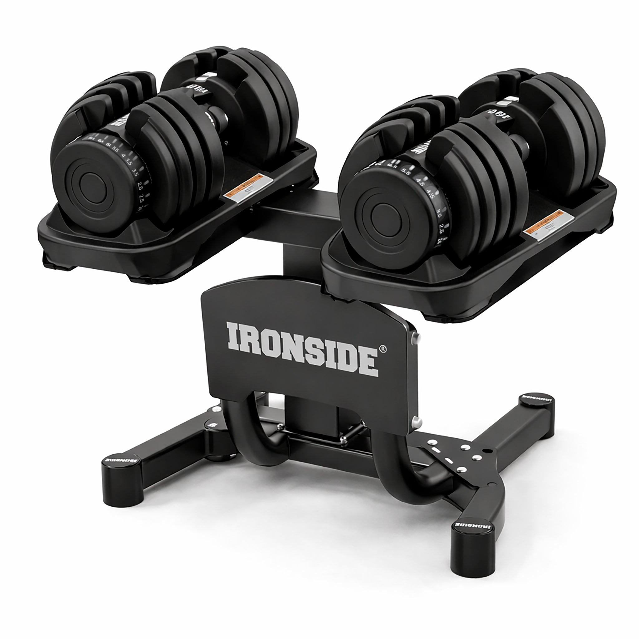 Pack IRONSIDE Mancuernas Ajustables con Rack de Almacenamiento