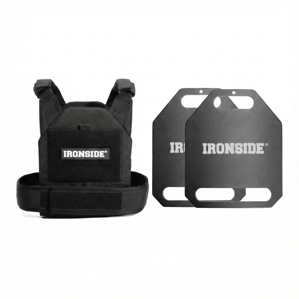 Pack IRONSIDE Chaleco de Lastre 1000D + 2 Placas de Peso 4 kg