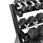 Pack IRONSIDE 275 Kg Mancuernas Hexagonales 2.5kg - 25 Kg + Rack de Almacenamiento