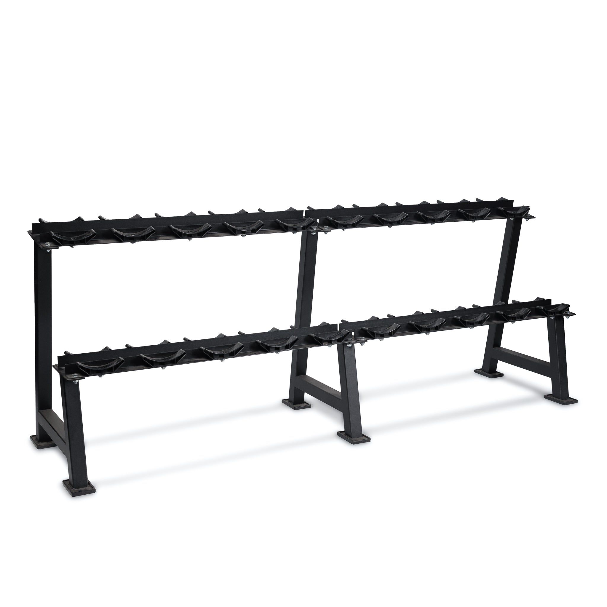 Set IRONSIDE Mancuernas Premium PEV 2.5 a 25 Kg + Rack Comercial 275 Kg